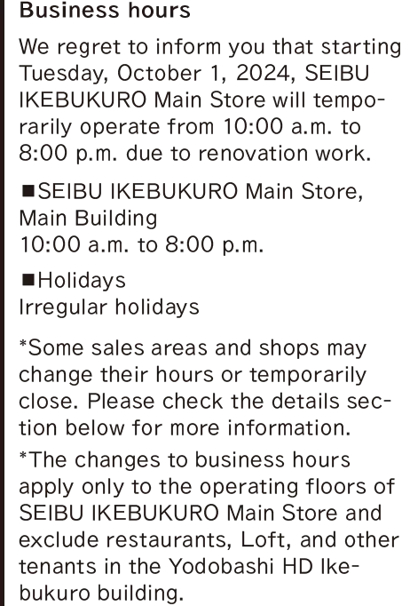 Business Hours